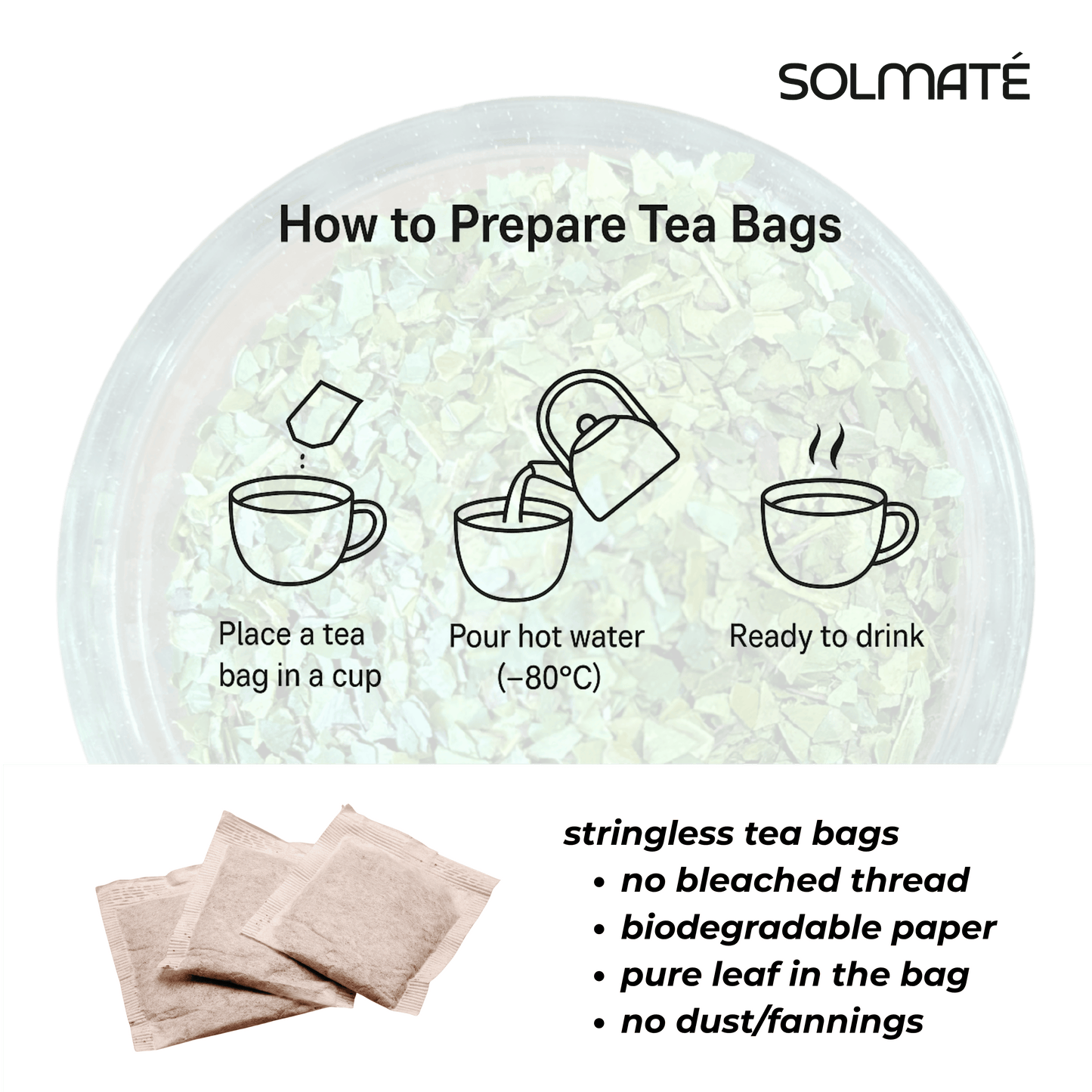 Chamomile Yerba Maté Tea Bags – Premium Calming Herbal Tea | Digestion & Sleep Support | Sleep Support | Product of Argentina