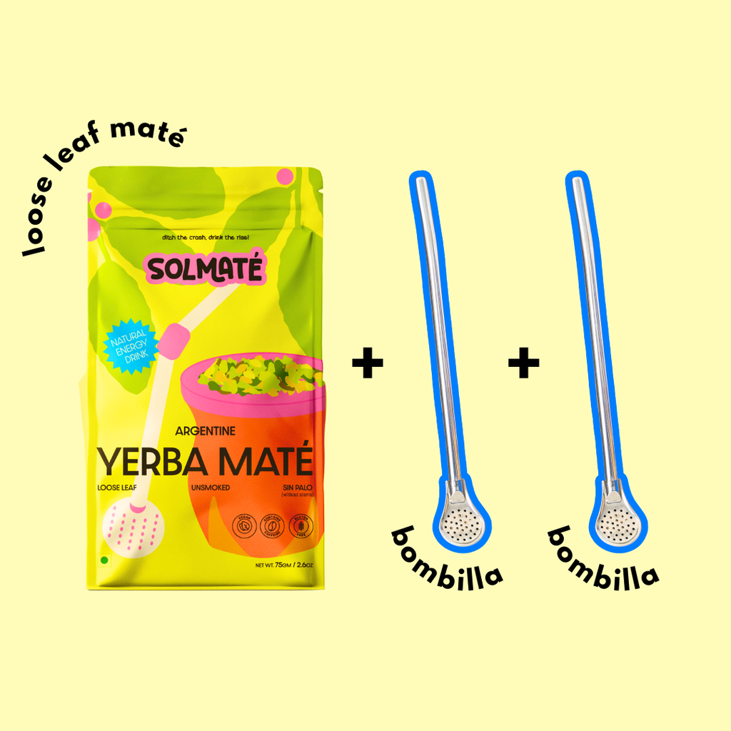 Yerba Mate Loose leaf + Bombilla Set + Tea Bags