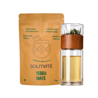 Yerba Mate with Double-Walled Glass Infuser