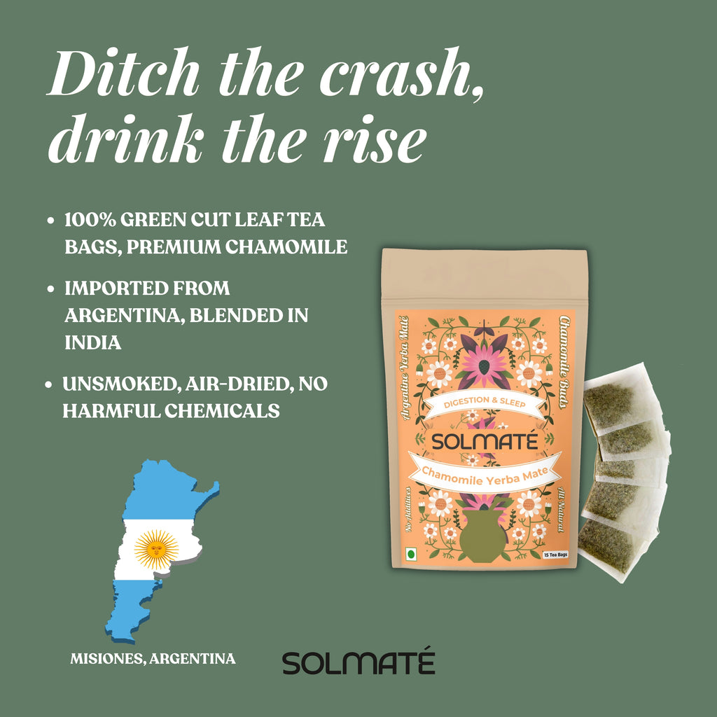 chamomile yerba mate for digestion and stress relief
