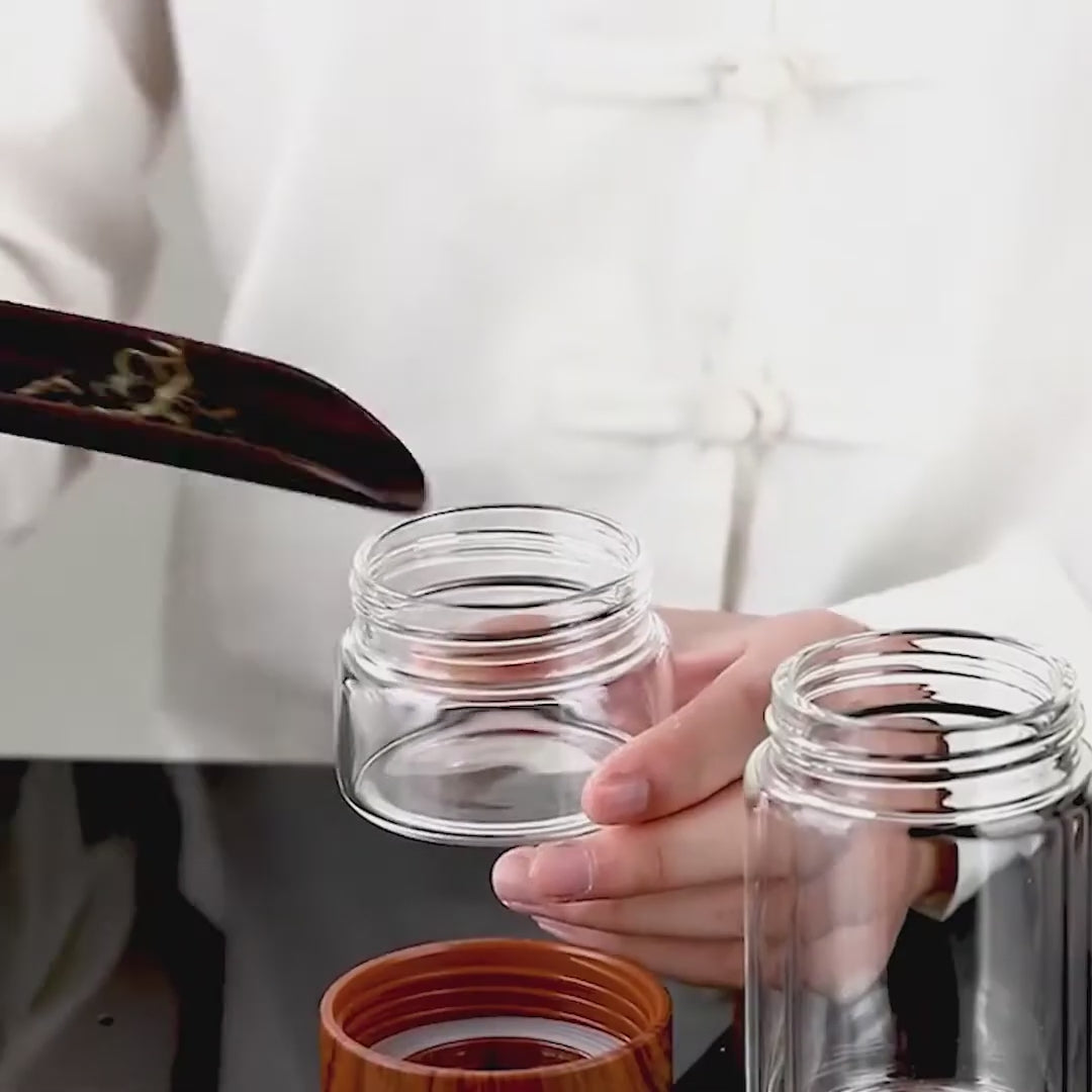 Yerba Mate with Double-Walled Glass Infuser