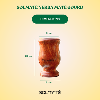 Yerba Mate Gourd Calabash made of Sheesham wood, Double walled Beeswax polished non toic, easy to clea, Durable and Hygenic for a smooth yerba mate experience. This gourd is perfect for gifting, travels or a perfect addition to your crockery collection.